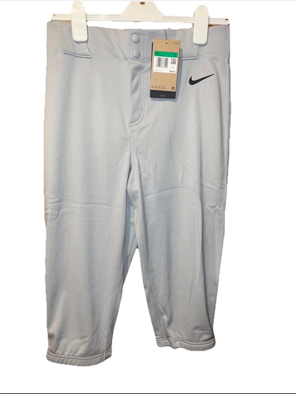 Nike Kids' Light Gray Baseball Pants XL MSRP $40